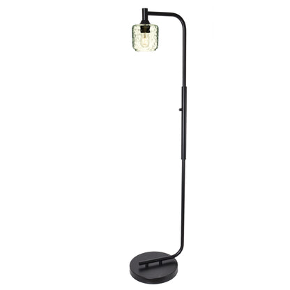 601 Floor Lamp-Glass-Bicycle Glass Co - Hotshop-Lunar-Steel Blue-Brushed Nickel-Bicycle Glass Co