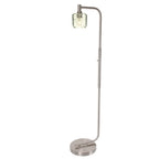 601 Floor Lamp-Glass-Bicycle Glass Co - Hotshop-Lunar-Steel Blue-Brushed Nickel-Bicycle Glass Co
