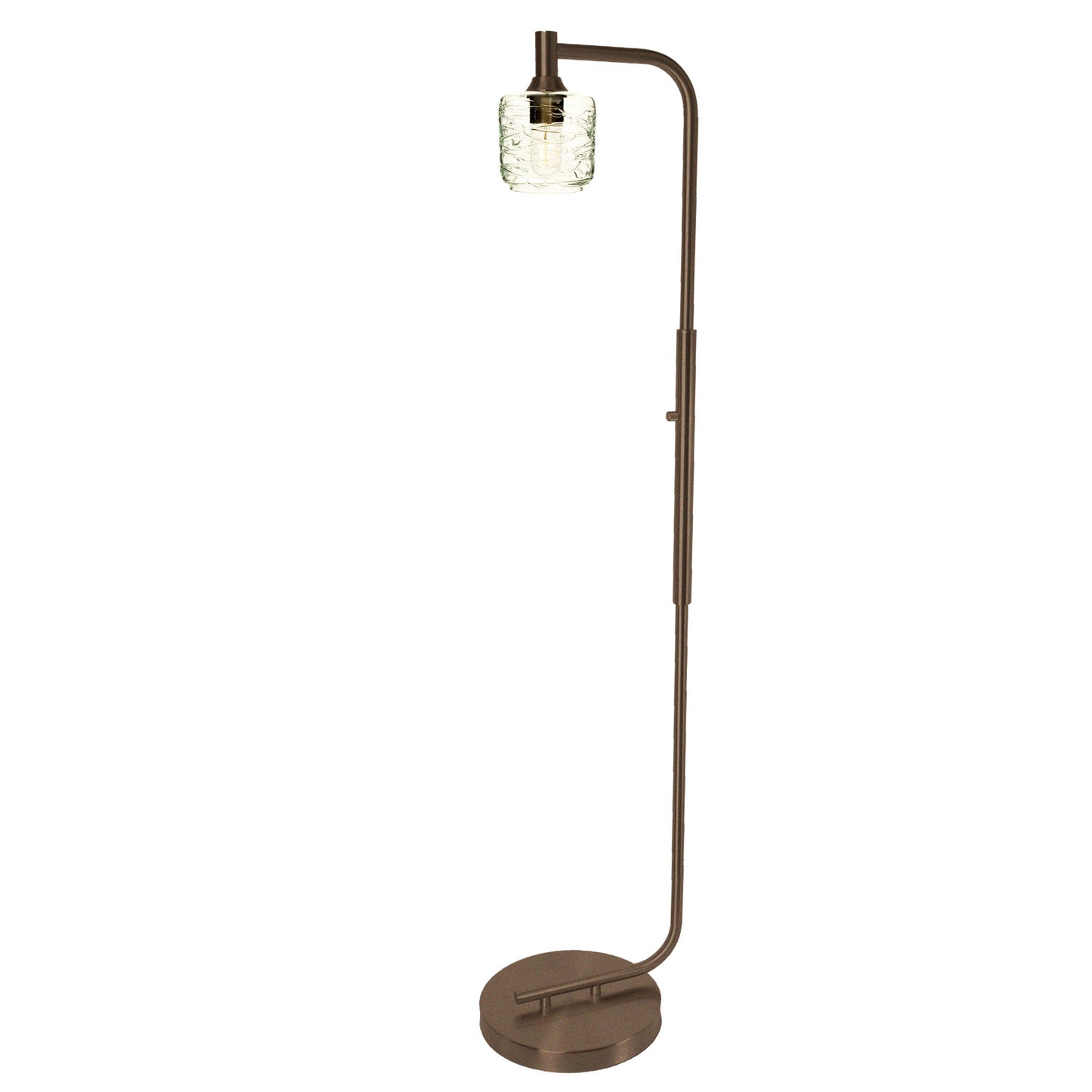 601 Floor Lamp-Glass-Bicycle Glass Co - Hotshop-Lunar-Steel Blue-Brushed Nickel-Bicycle Glass Co