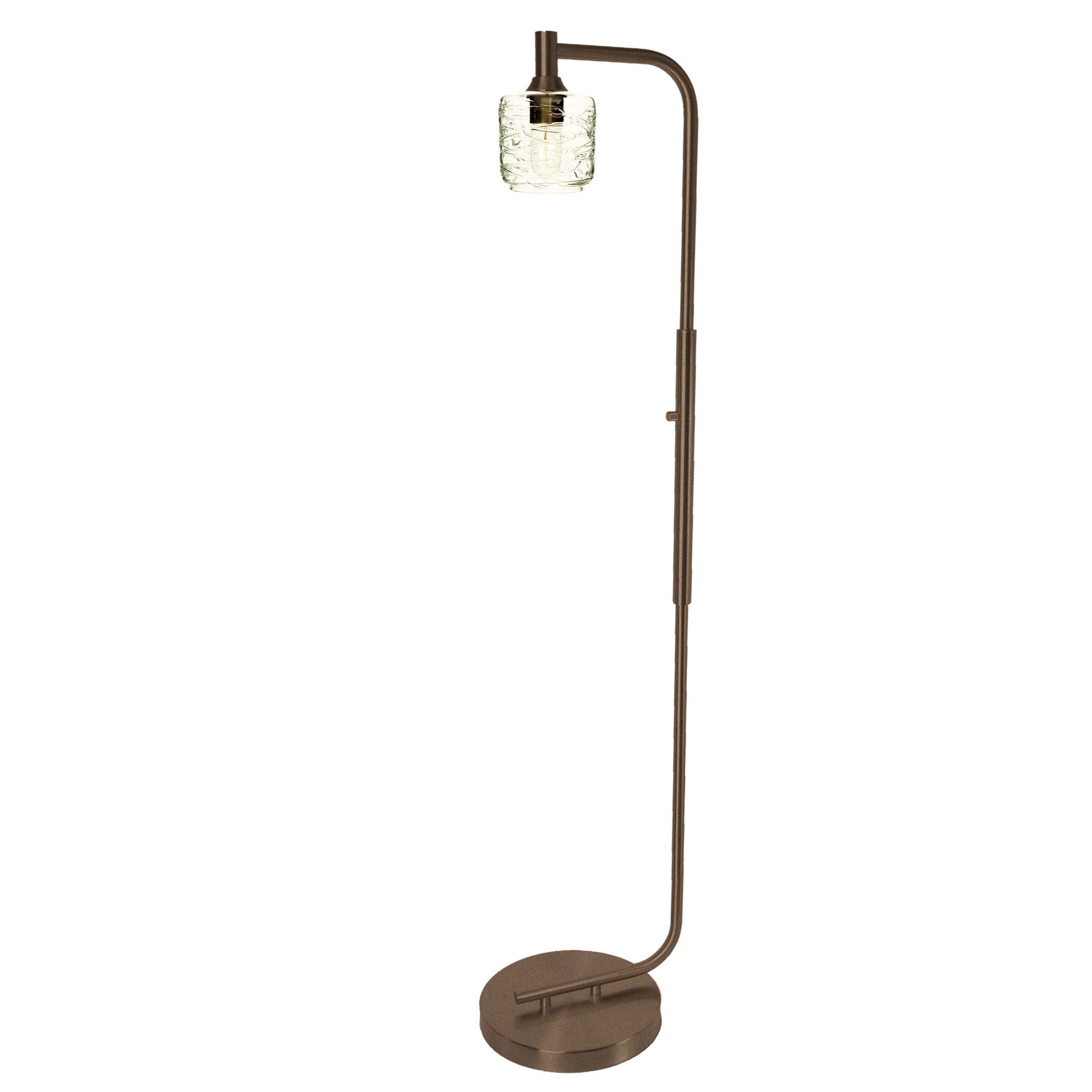 601 Floor Lamp-Glass-Bicycle Glass Co - Hotshop-Lunar-Steel Blue-Brushed Nickel-Bicycle Glass Co