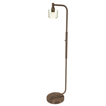 601 Floor Lamp-Glass-Bicycle Glass Co - Hotshop-Lunar-Steel Blue-Brushed Nickel-Bicycle Glass Co