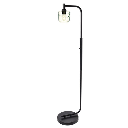 601 Floor Lamp-Glass-Bicycle Glass Co - Hotshop-Lunar-Steel Blue-Brushed Nickel-Bicycle Glass Co