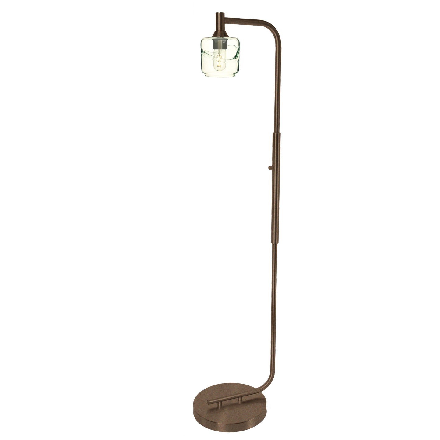 601 Floor Lamp-Glass-Bicycle Glass Co - Hotshop-Lunar-Steel Blue-Brushed Nickel-Bicycle Glass Co