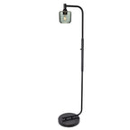 601 Floor Lamp-Glass-Bicycle Glass Co - Hotshop-Lunar-Steel Blue-Brushed Nickel-Bicycle Glass Co