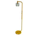 601 Floor Lamp-Glass-Bicycle Glass Co - Hotshop-Lunar-Steel Blue-Brushed Nickel-Bicycle Glass Co