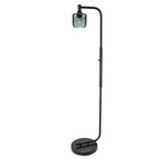 601 Floor Lamp-Glass-Bicycle Glass Co - Hotshop-Lunar-Steel Blue-Brushed Nickel-Bicycle Glass Co