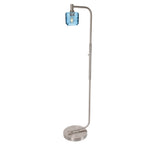 601 Floor Lamp-Glass-Bicycle Glass Co - Hotshop-Lunar-Steel Blue-Brushed Nickel-Bicycle Glass Co