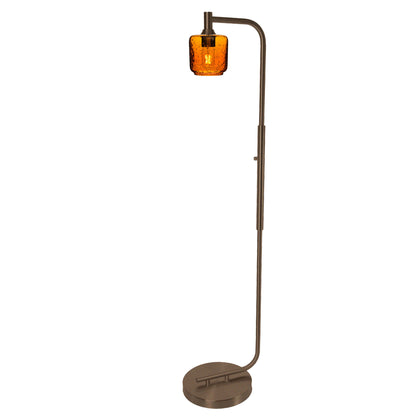 601 Floor Lamp-Glass-Bicycle Glass Co - Hotshop-Lunar-Steel Blue-Brushed Nickel-Bicycle Glass Co