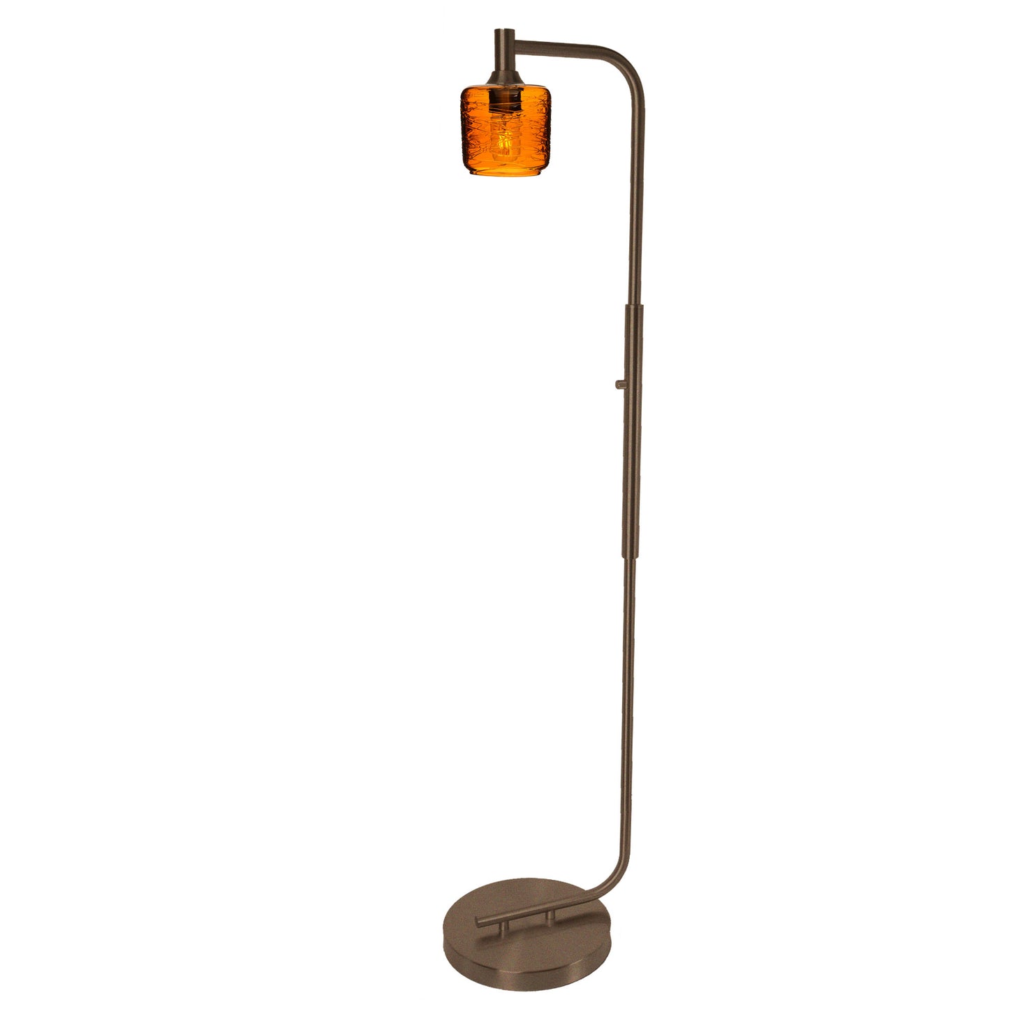 601 Floor Lamp-Glass-Bicycle Glass Co - Hotshop-Lunar-Steel Blue-Brushed Nickel-Bicycle Glass Co