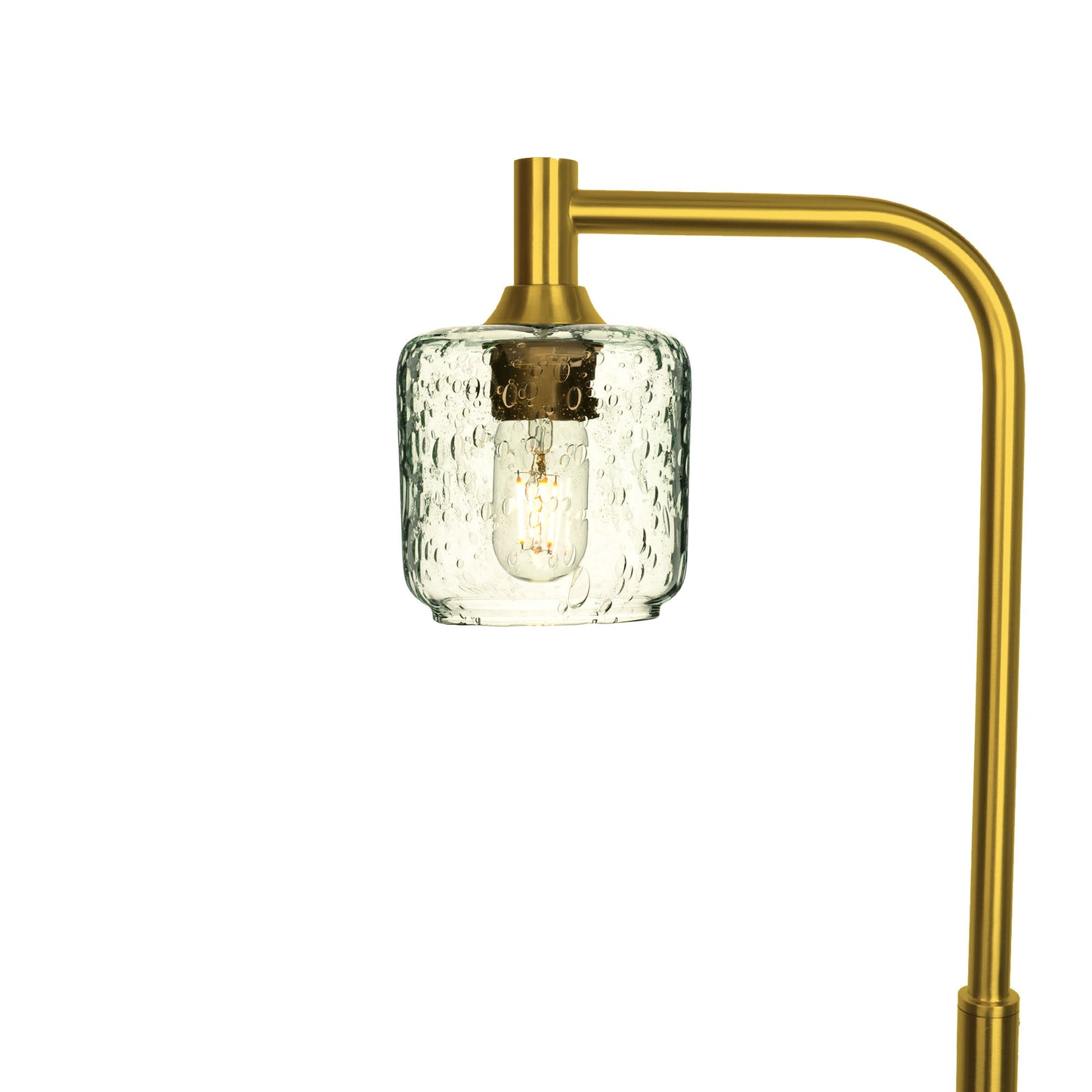 601 Floor Lamp-Glass-Bicycle Glass Co - Hotshop-Lunar-Eco Clear-Polished Brass-Bicycle Glass Co