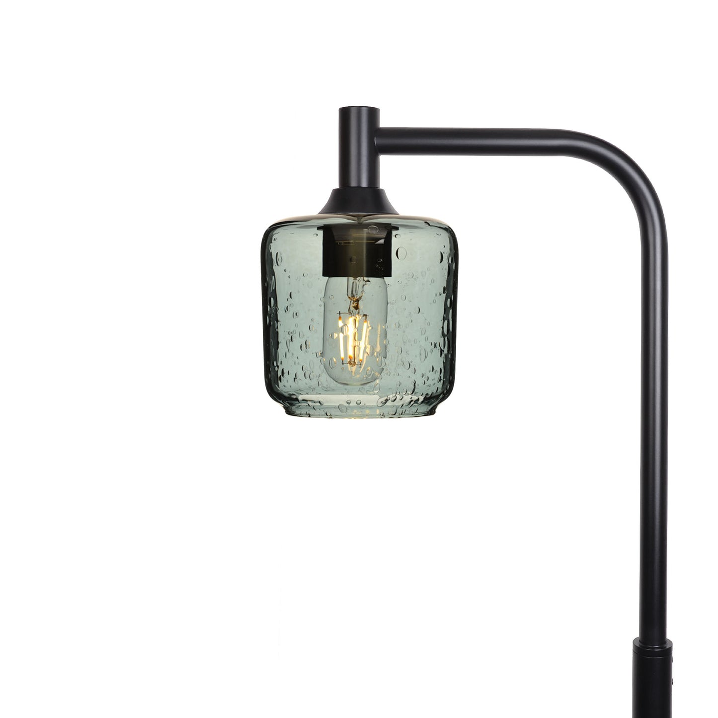 601 Floor Lamp-Glass-Bicycle Glass Co - Hotshop-Lunar-Slate Gray-Matte Black-Bicycle Glass Co