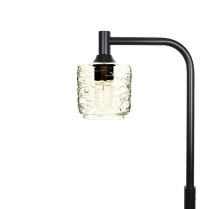 601 Floor Lamp-Glass-Bicycle Glass Co - Hotshop-Spun-Eco Clear-Matte Black-Bicycle Glass Co