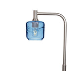 601 Floor Lamp-Glass-Bicycle Glass Co - Hotshop-Swell-Steel Blue-Brushed Nickel-Bicycle Glass Co