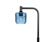 601 Floor Lamp-Glass-Bicycle Glass Co - Hotshop-Swell-Steel Blue-Matte Black-Bicycle Glass Co