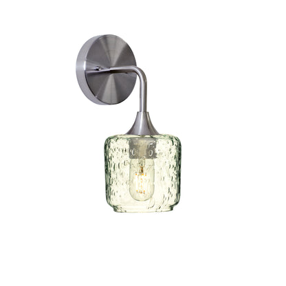601 Interior Wall Sconce-Glass-Bicycle Glass Co-Lunar-Eco Clear-Brushed Nickel-Bicycle Glass Co