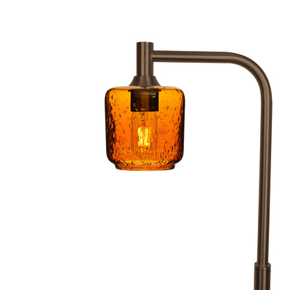 601 Lunar: Floor Lamp-Glass-Bicycle Glass Co - Hotshop-Golden Amber-Antique Bronze-Bicycle Glass Co