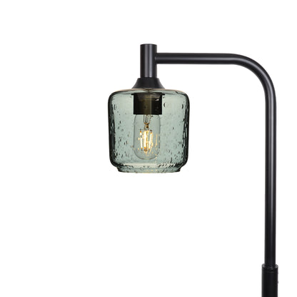 601 Lunar: Floor Lamp-Glass-Bicycle Glass Co - Hotshop-Slate Gray-Matte Black-Bicycle Glass Co