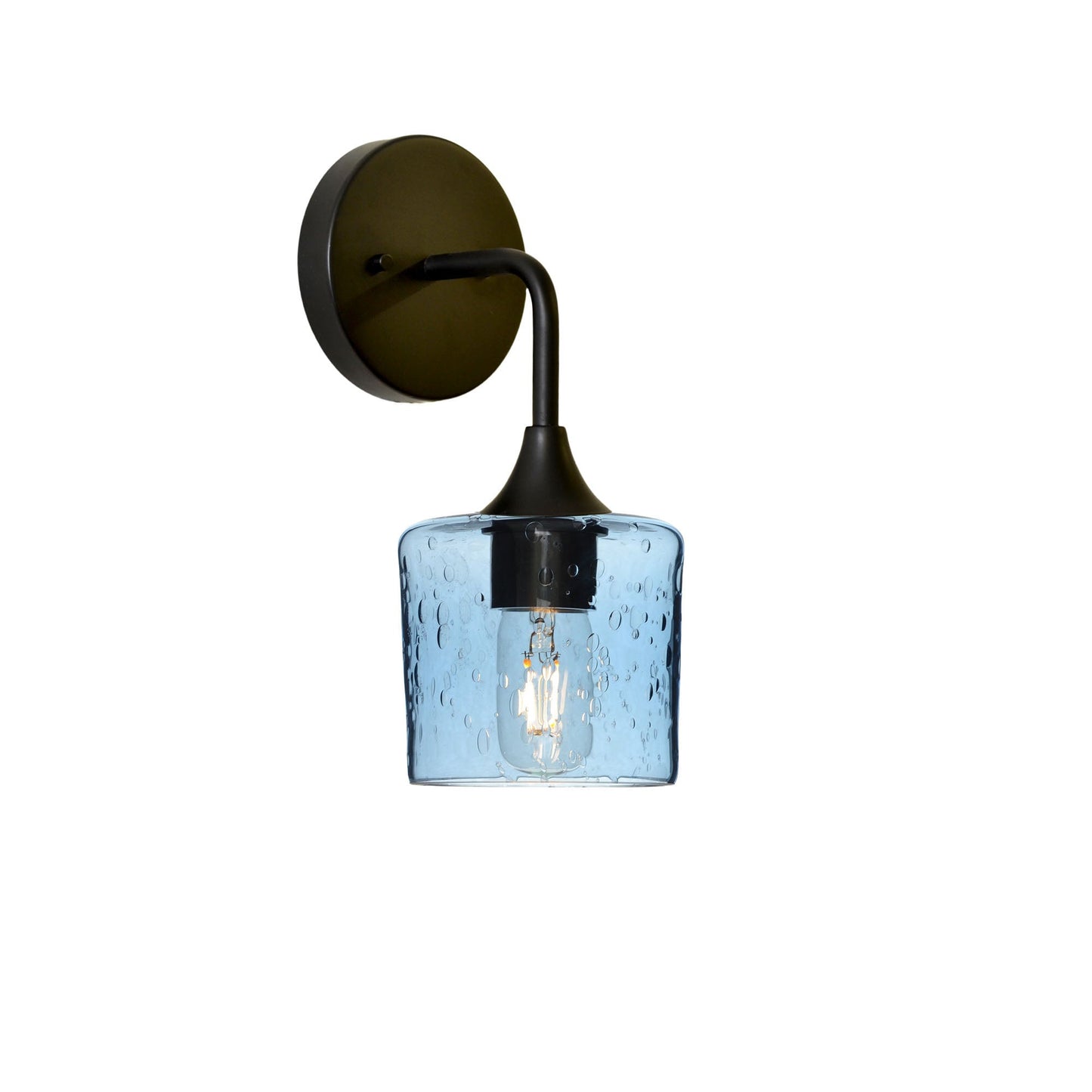 601 Lunar: Wall Sconce-Glass-Bicycle Glass Co - Hotshop-Steel Blue-Bicycle Glass Co