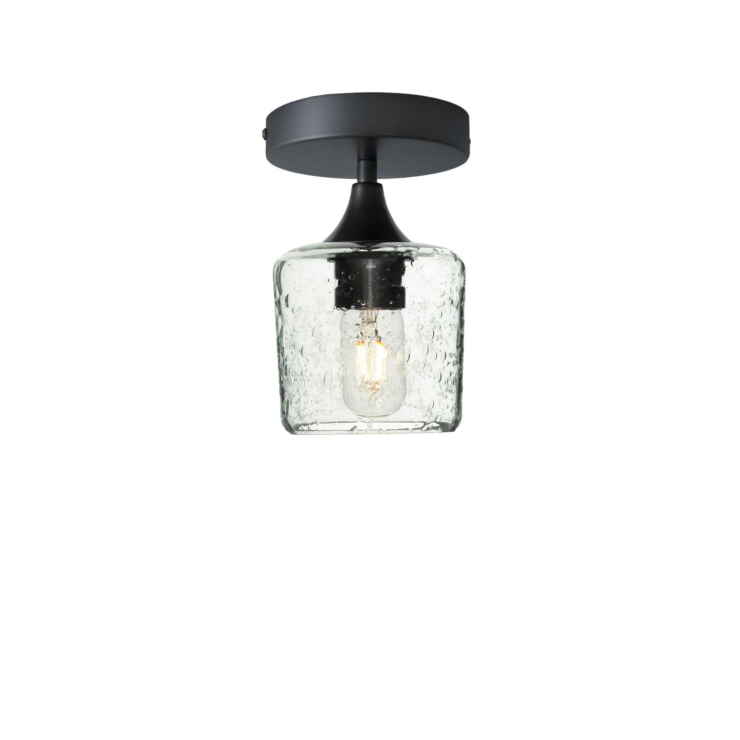 601 Semi-Flush-Bicycle Glass Co - Hotshop-Lunar-Eco Clear-Antique Bronze-Bicycle Glass Co