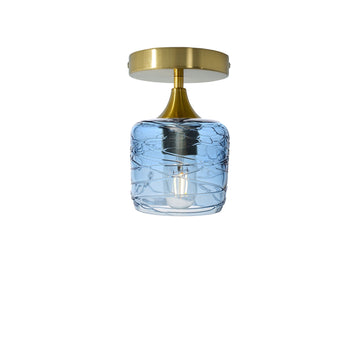 Spun / Steel Blue / Polished Brass