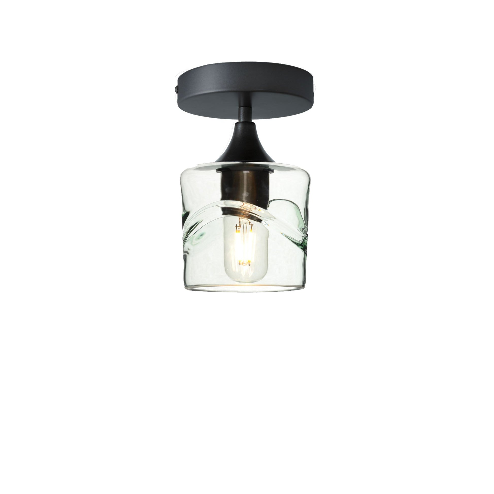 601 Semi-Flush-Bicycle Glass Co - Hotshop-Swell-Eco Clear-Antique Bronze-Bicycle Glass Co
