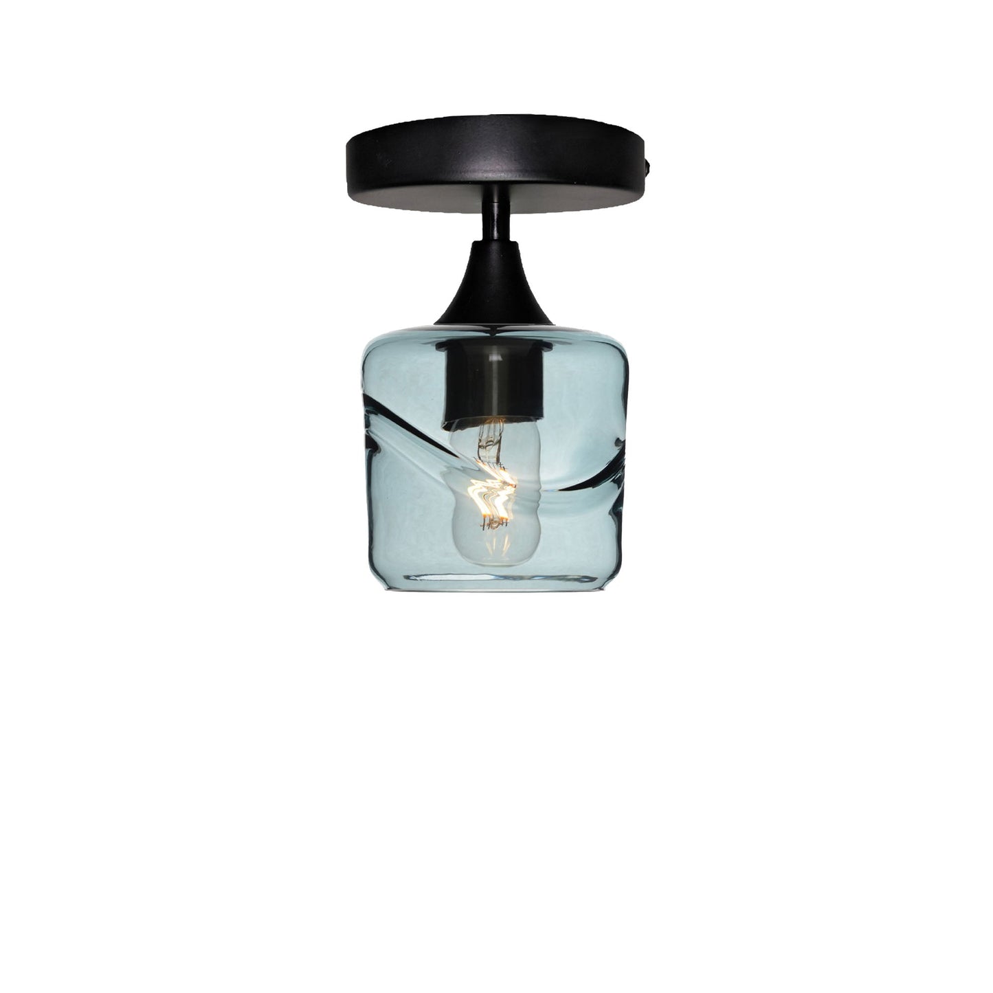 601 Semi-Flush-Bicycle Glass Co - Hotshop-Swell-Slate Gray-Matte Black-Bicycle Glass Co