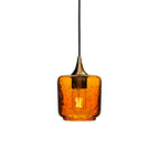 601 Single Pendant Light-Bicycle Glass Co-Polished Brass 15ft Cord + Track Mount-Lunar-Golden Amber-Bicycle Glass Co