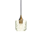 601 Single Pendant Light-Bicycle Glass Co-Polished Brass 15ft Cord + Track Mount-Spun-Eco Clear-Bicycle Glass Co