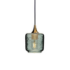 601 Single Pendant Light-Bicycle Glass Co-Polished Brass 15ft Cord + Track Mount-Spun-Slate Gray-Bicycle Glass Co