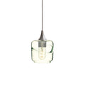 601 Single Pendant Light-Bicycle Glass Co-Brushed Nickel - 4ft Cord-Swell-Eco Clear-Bicycle Glass Co