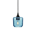 601 Single Pendant Light-Bicycle Glass Co-Matte Black - 4ft Cord-Lunar-Steel Blue-Bicycle Glass Co