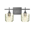 601 Spun: 2 Light Wall Vanity-Glass-Bicycle Glass Co - Hotshop-Eco Clear-Antique Bronze-Bicycle Glass Co