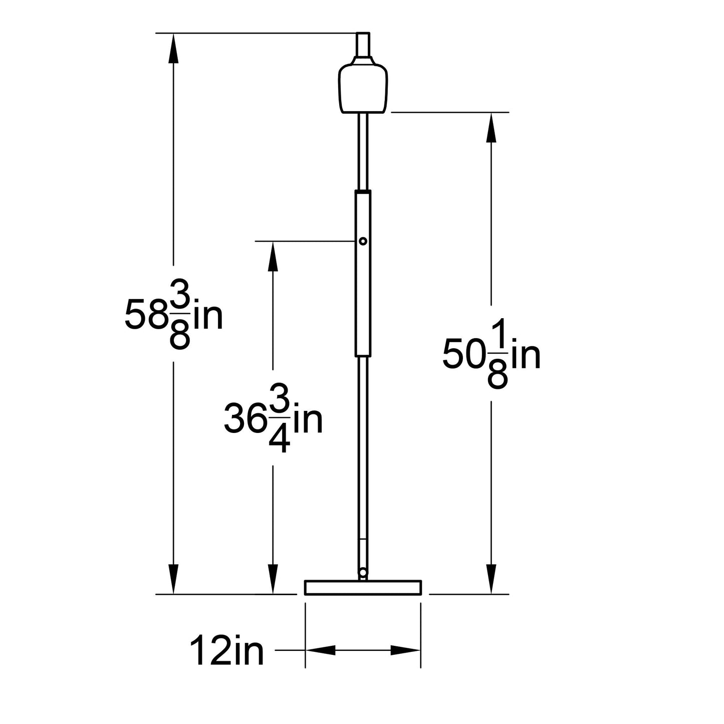 Floor Lamp-Hardware-Bicycle Glass Co - Hardware-Brushed Nickel-Bicycle Glass Co