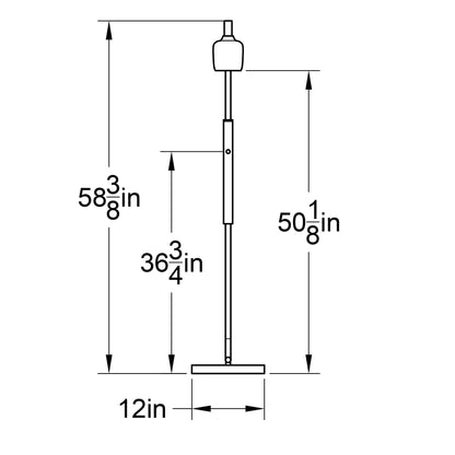 Floor Lamp-Hardware-Bicycle Glass Co - Hardware-Brushed Nickel-Bicycle Glass Co