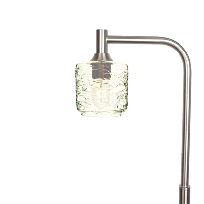 601 Spun: Floor Lamp-Glass-Bicycle Glass Co - Hotshop-Eco Clear-Brushed Nickel-Bicycle Glass Co