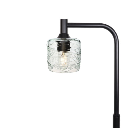 601 Spun: Floor Lamp-Glass-Bicycle Glass Co - Hotshop-Eco Clear-Matte Black-Bicycle Glass Co