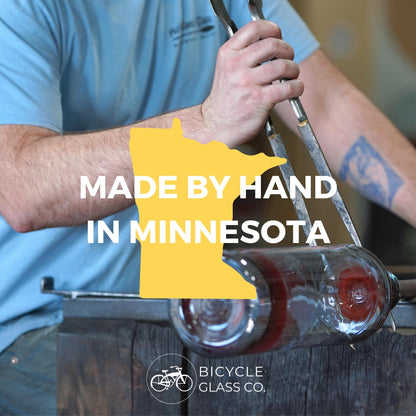 601 Spun: Semi Flush Light-Glass-Bicycle Glass Co - Hotshop-Steel Blue-Bicycle Glass Co