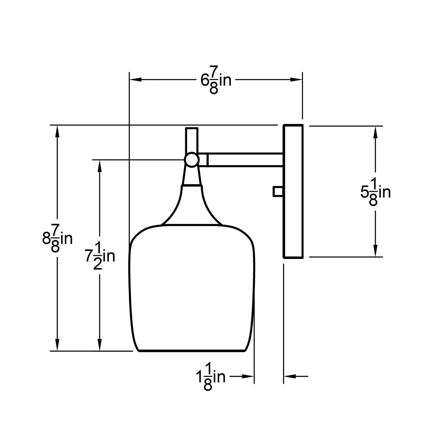 601 Swell: 2 Light Wall Vanity-Glass-Bicycle Glass Co - Hotshop-Steel Blue-Matte Black-Bicycle Glass Co