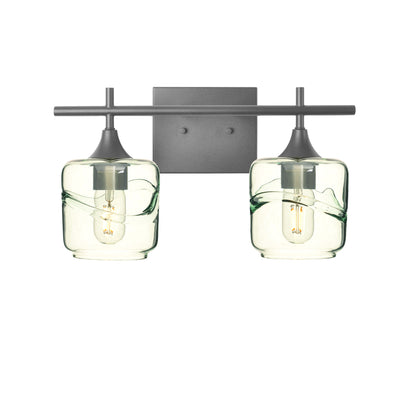 601 Swell: 2 Light Wall Vanity-Glass-Bicycle Glass Co - Hotshop-Eco Clear-Antique Bronze-Bicycle Glass Co