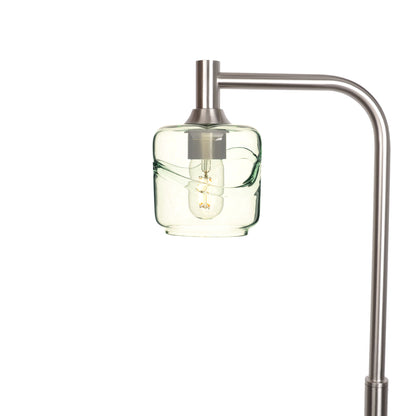 601 Swell: Floor Lamp-Glass-Bicycle Glass Co - Hotshop-Eco Clear-Brushed Nickel-Bicycle Glass Co