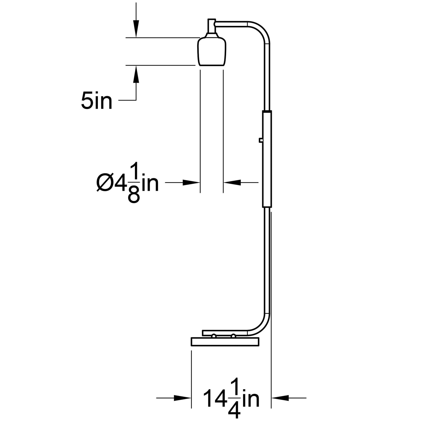 Floor Lamp-Hardware-Bicycle Glass Co - Hardware-Brushed Nickel-Bicycle Glass Co