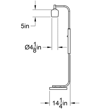 Floor Lamp-Hardware-Bicycle Glass Co - Hardware-Brushed Nickel-Bicycle Glass Co