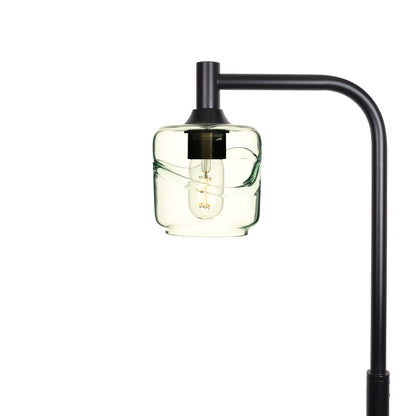601 Swell: Floor Lamp-Glass-Bicycle Glass Co - Hotshop-Eco Clear-Matte Black-Bicycle Glass Co