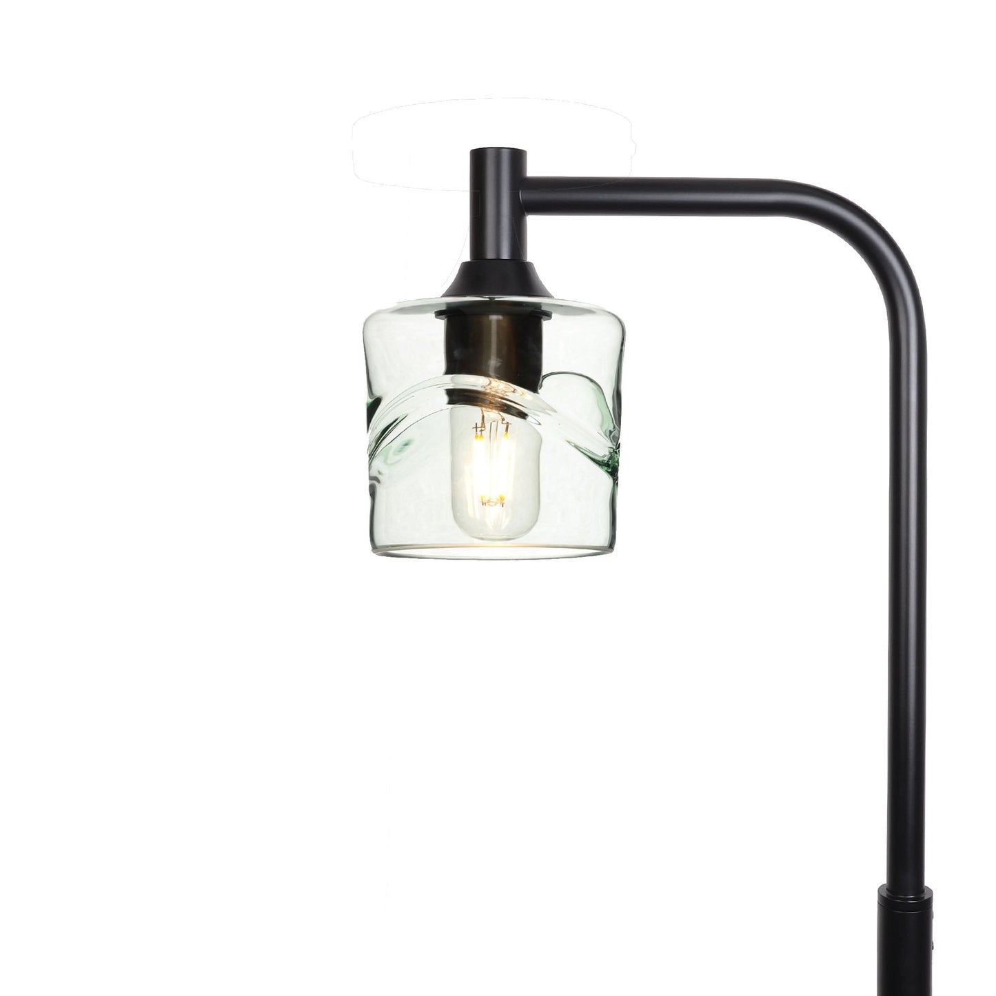 601 Swell: Floor Lamp-Glass-Bicycle Glass Co - Hotshop-Eco Clear-Matte Black-Bicycle Glass Co