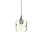 601 Swell: Single Pendant Light-Glass-Bicycle Glass Co - Hotshop-Eco Clear-Brushed Nickel-Bicycle Glass Co