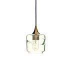 601 Swell: Single Pendant Light-Glass-Bicycle Glass Co - Hotshop-Eco Clear-Polished Brass-Bicycle Glass Co