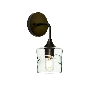 601 Swell: Wall Sconce-Glass-Bicycle Glass Co - Hotshop-Eco Clear-Matte Black-Bicycle Glass Co