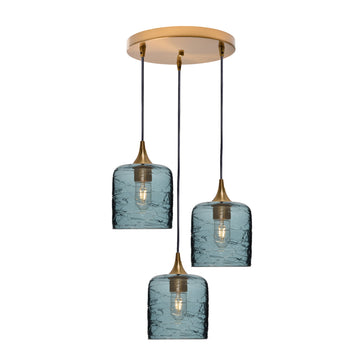 Polished Brass - 4ft Cord / Spun / Slate Gray