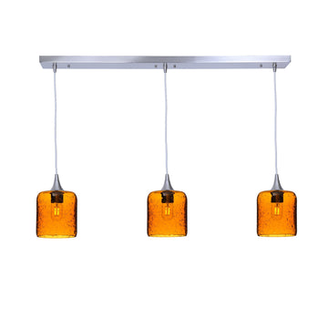 Brushed Nickel - 4ft Cord / Lunar / Golden Amber