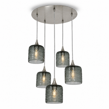Brushed Nickel - 4ft Cord / Spun / Slate Gray